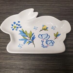TAG Bunny Rabbit‎ Shaped Trinket Dish Tray With Flower Detail